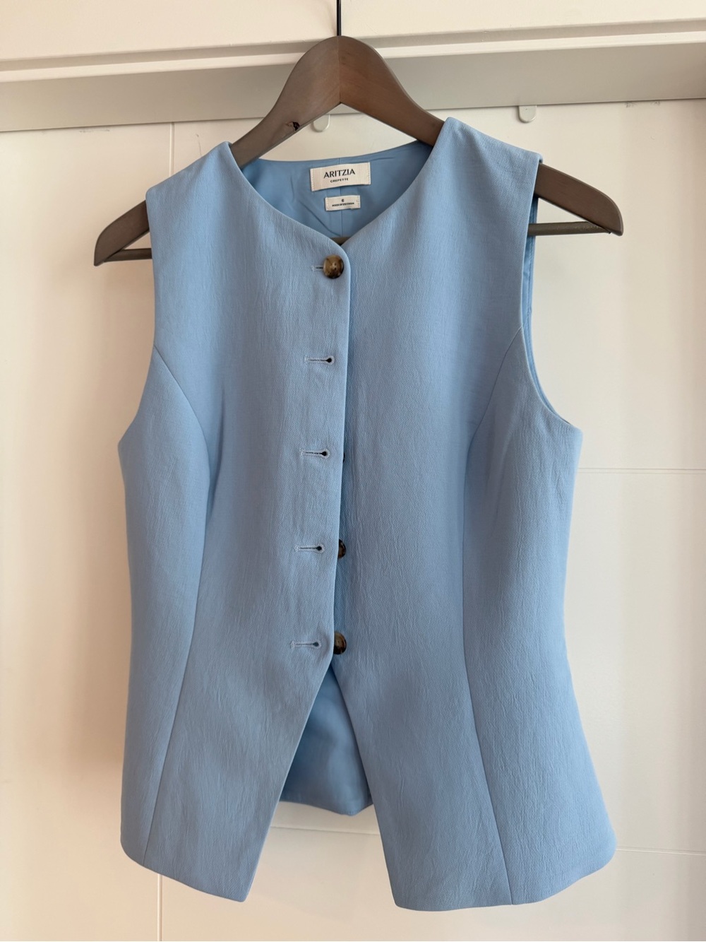 Aritzia Regal Vest - Ripple Blue - 6